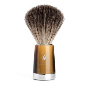 blaireau gris premier choix resine corne–brune liscio muhle temps dun rasage.jpg