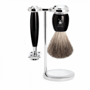 Chic Décontracté set gris premier choix rasoir surete resine noir muhle tempsdunrasage.png