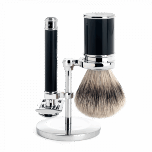 set pur argente rasoir surete resine noir traditional muhle tempsdunrasage.png